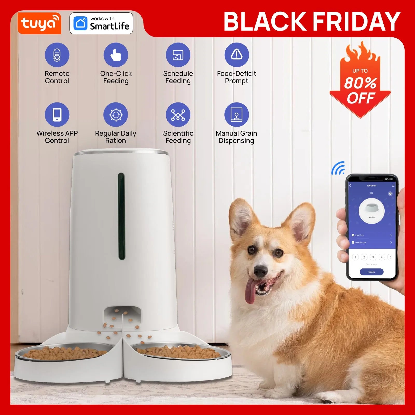 Ergonomic Automatic Pet Feeder with Timer Gear - VOYAGR