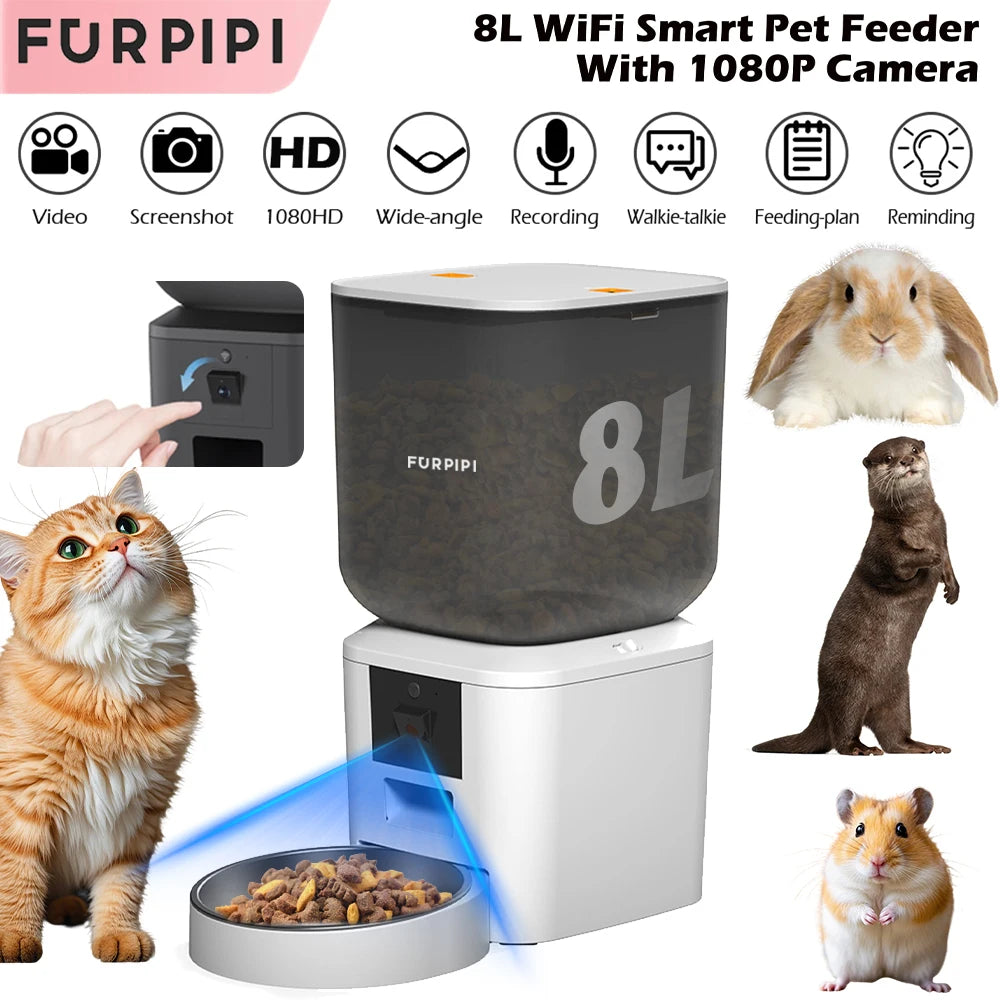 Utilitarian Automatic Pet Feeder with Timer Organizer - VOYAGR
