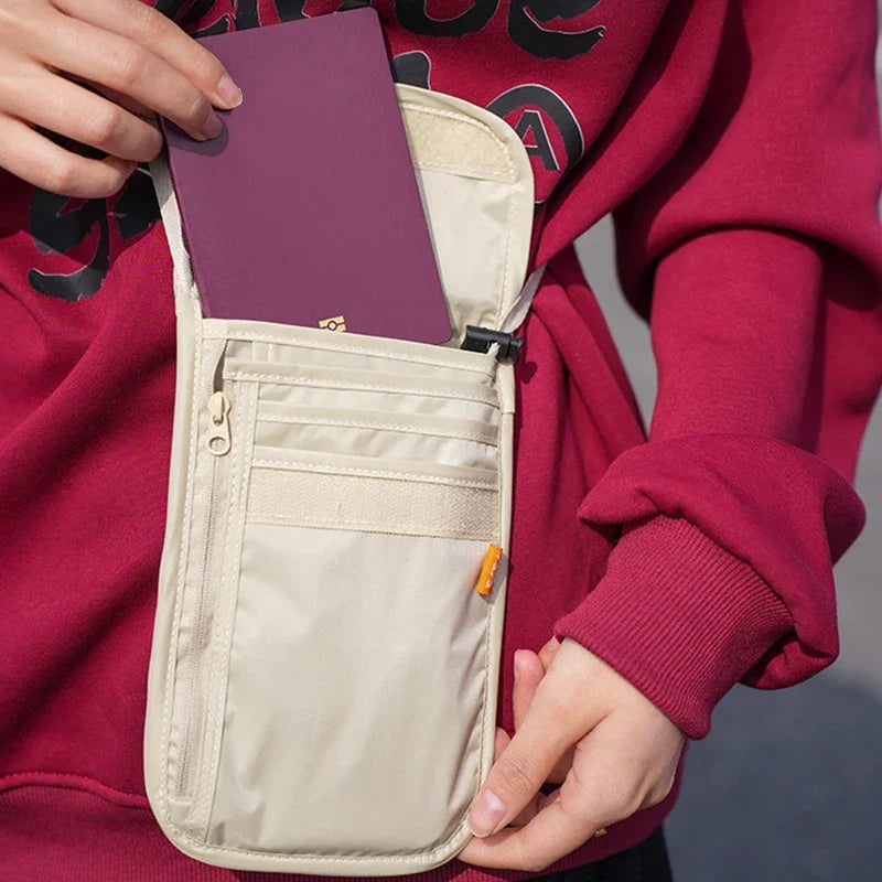 RFID-Blocking Neck Wallet