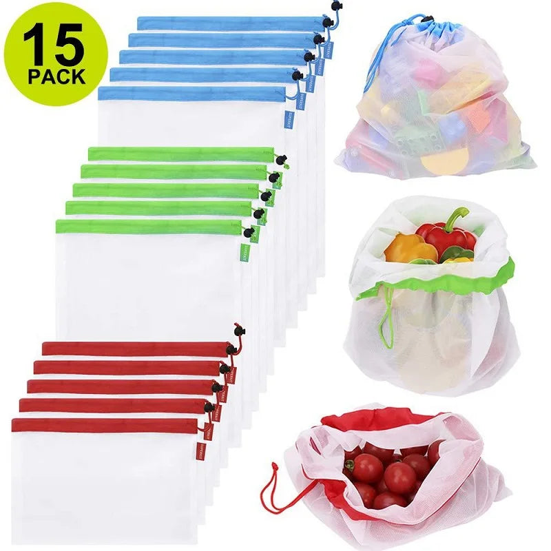 Reusable Mesh Produce Bags 12-Pack
