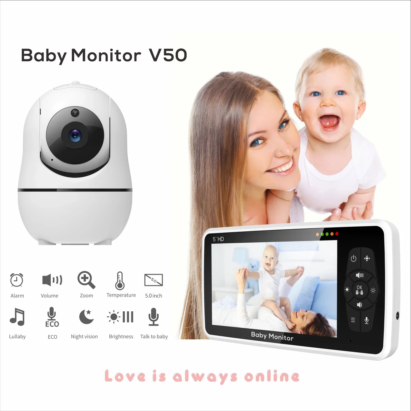 Baby Monitor with 2-Way Audio