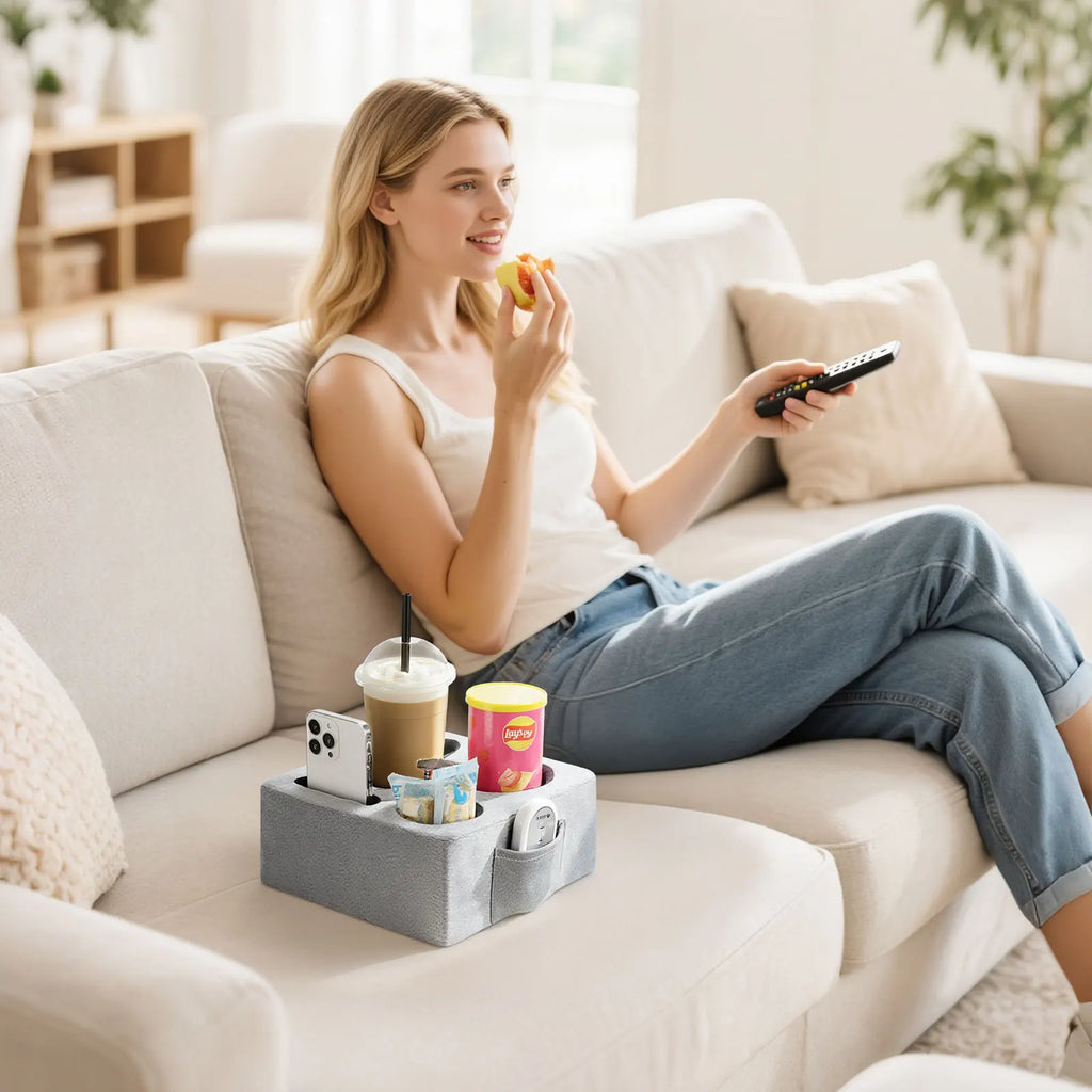 Bedside Caddy with Cup Holder
