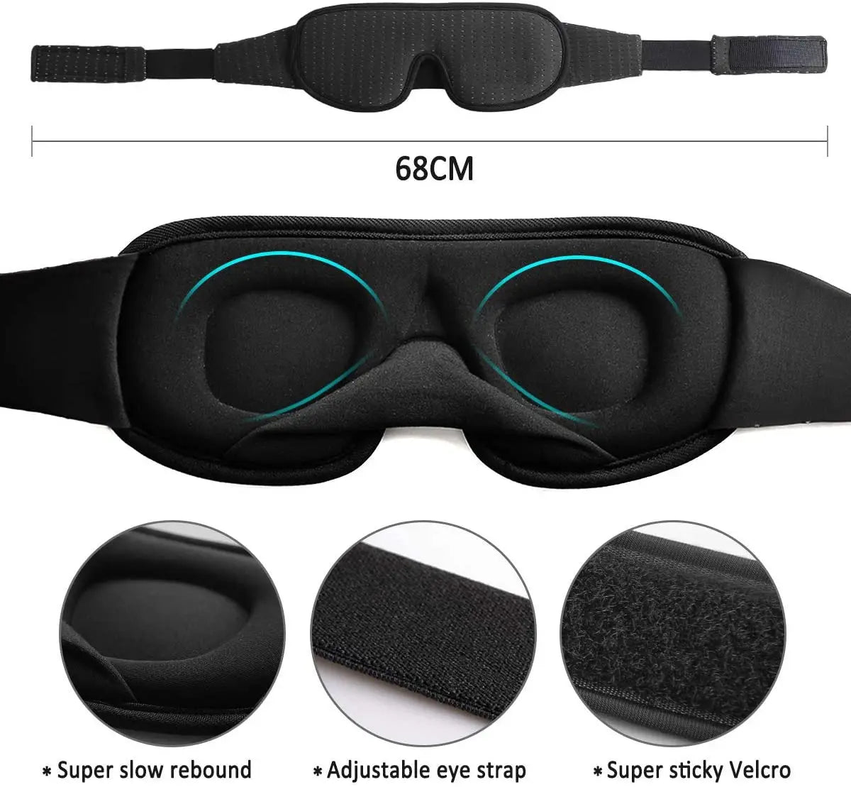 100% Blackout 3D Sleep Mask