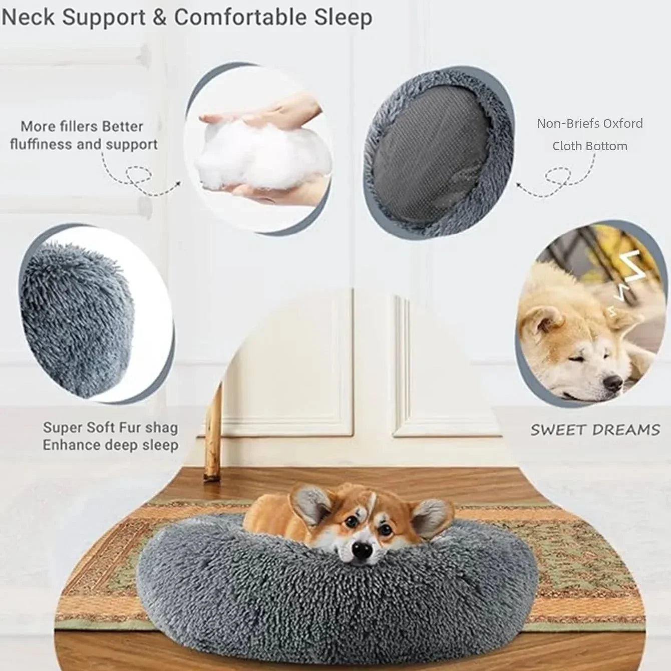 Calming Pet Bed (Donut Style)