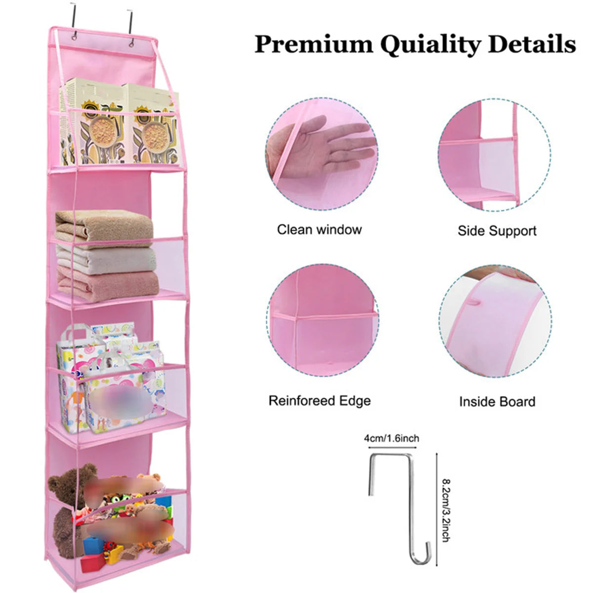 6-Shelf Hanging Closet Organizer