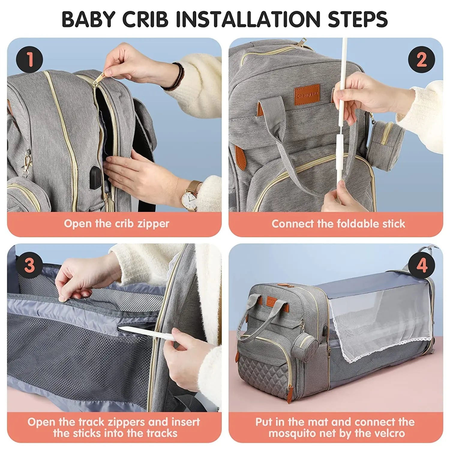 Diaper Bag with Changing Station