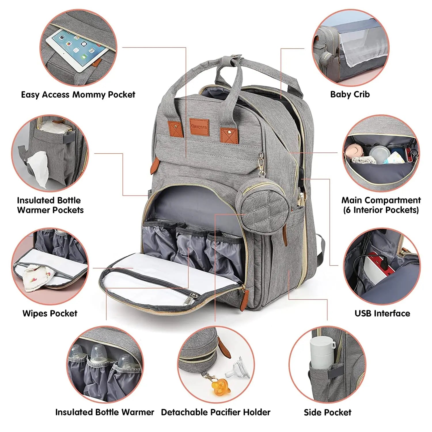 Diaper Bag with Changing Station