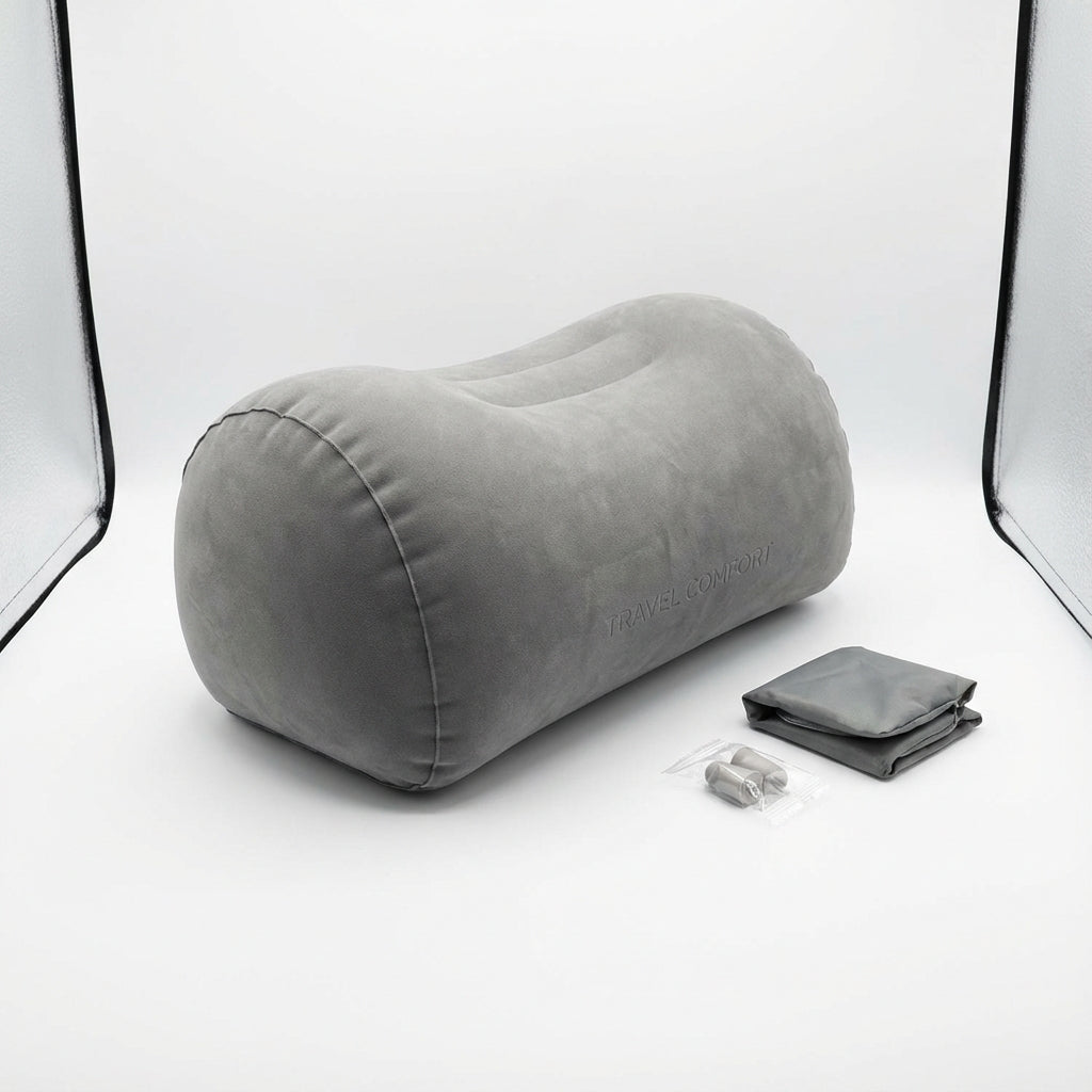 Inflatable Foot Rest for Flights