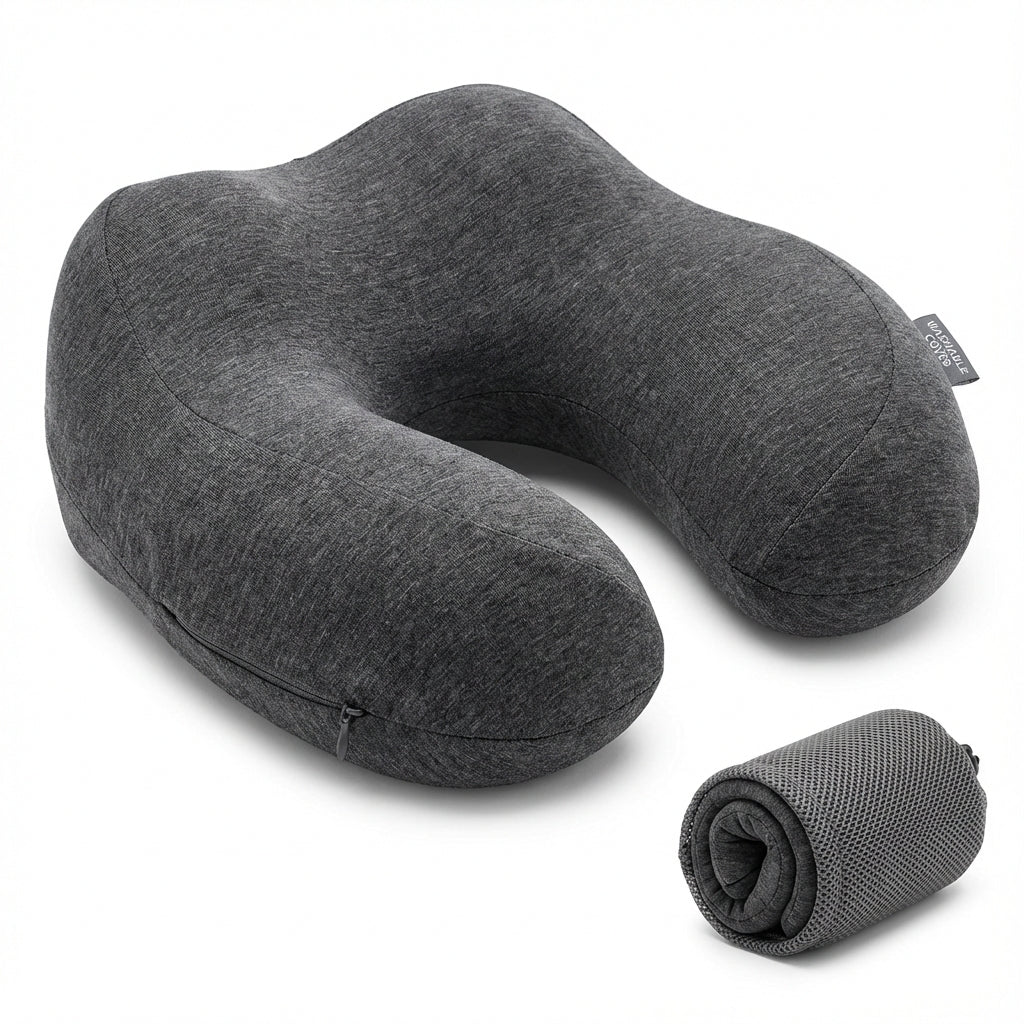 Memory Foam Travel Pillow (Ergonomic)