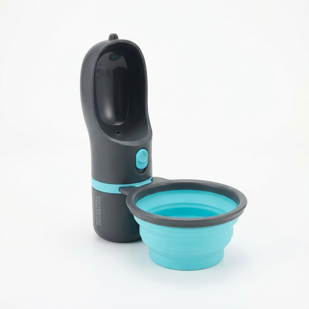 Portable Dog Water Bottle with Bowl