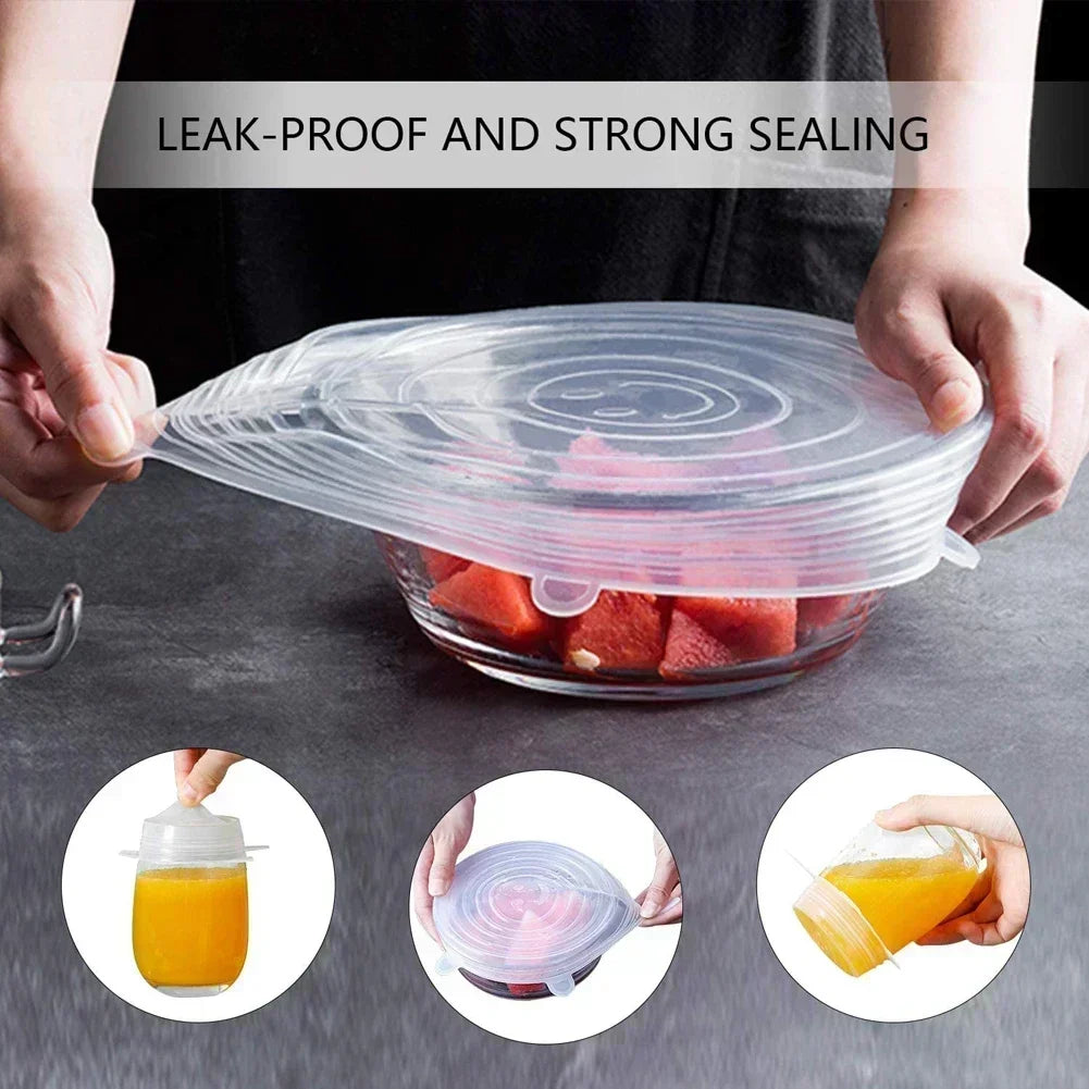 Reusable Silicone Stretch Lids (12-Pack)
