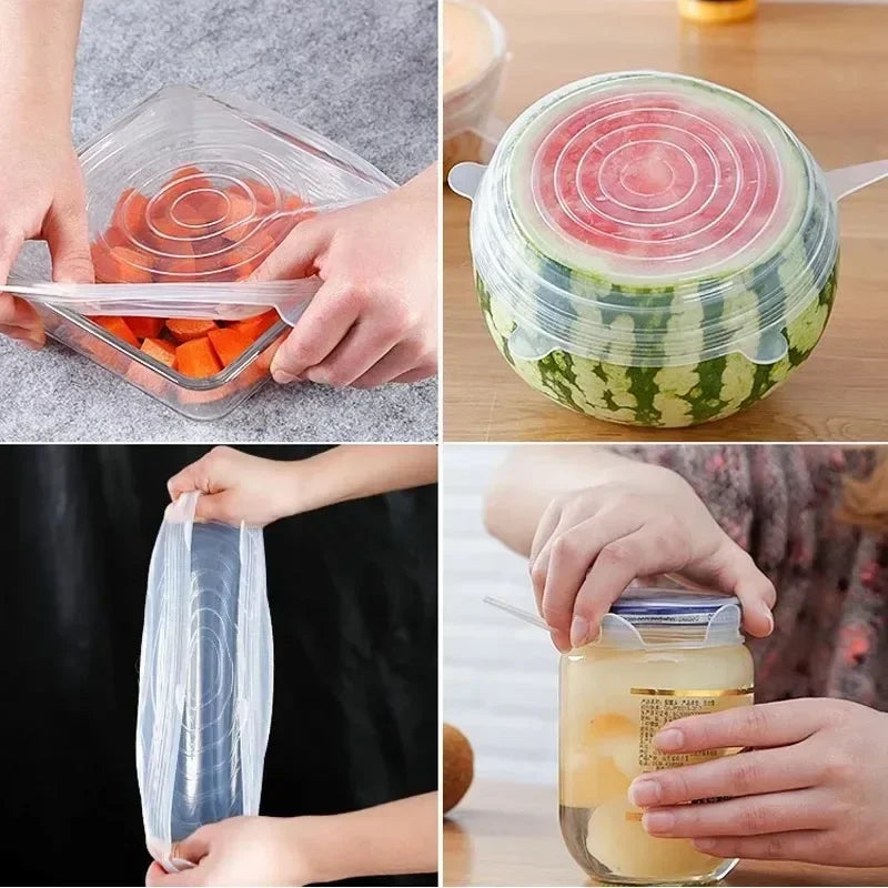 Reusable Silicone Stretch Lids (12-Pack)